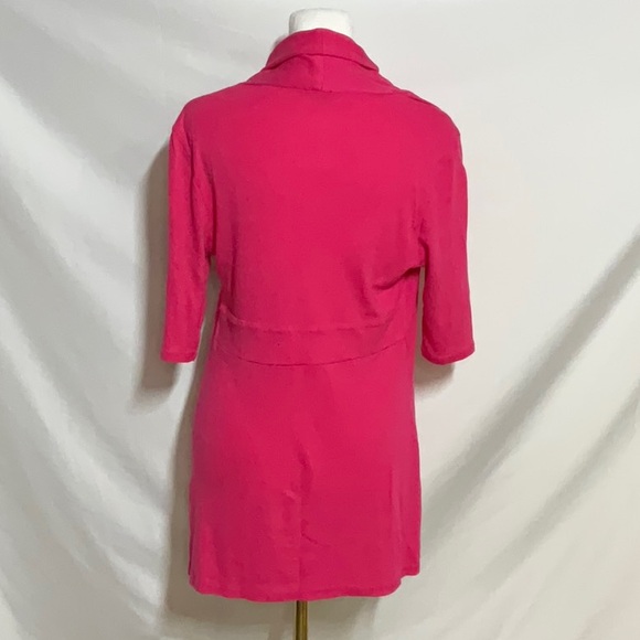 Express Pink Open Front Cardigan Cotton Blend - Picture 4 of 6